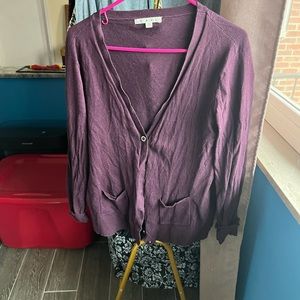 Cabi Merlot button cardigan, large
